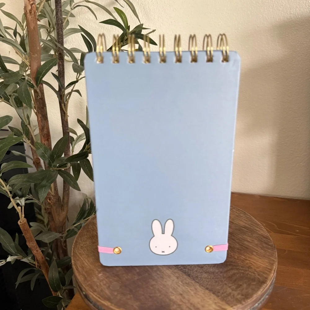 Miffy Blue Top-Spiral Notebook 240 Lined Pages Orange Circle Studio MY091